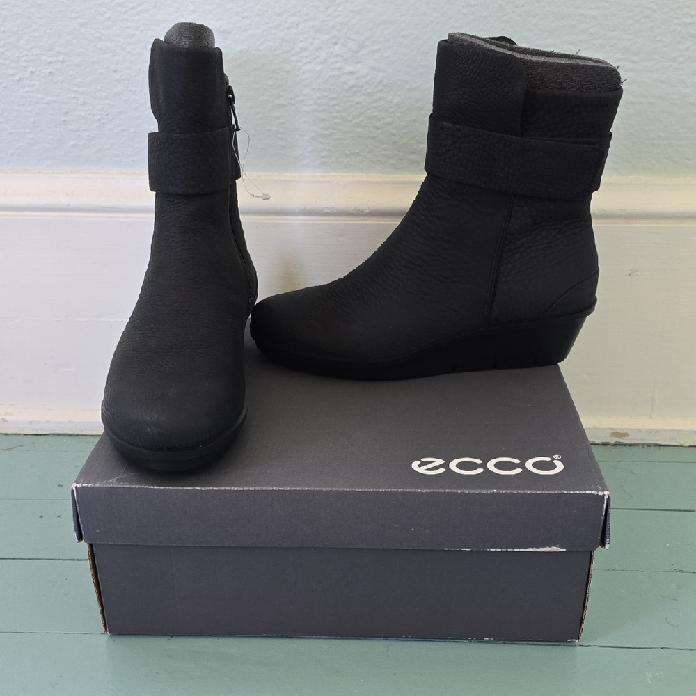 ECCO Women's Elegant Black Ankle Booties - "Skyler"